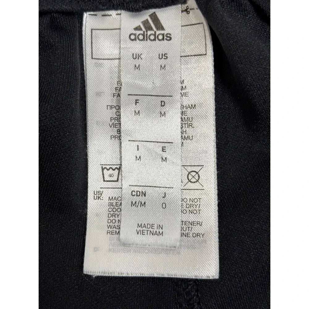 Adidas Soccer Shorts Mens Medium Black Polyester Aeroready 3-Stripe Athletic Gym